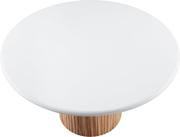 Meridian Furniture Sanremo Square Concrete Dining Table with Fluted Base for Indoor and Outdoor Use 743-T