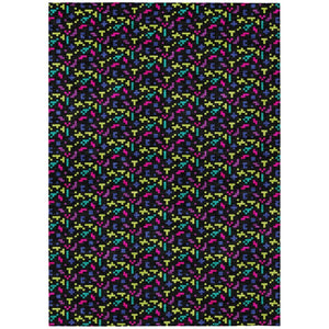 HomeRoots 8x10 Abstract Teal Polyester Area Rug Stain Resistant for Indoor Outdoor Spaces 743024