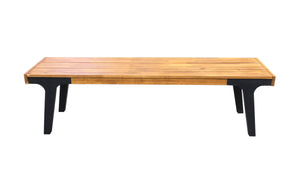 English Elm Christopher Knight Home® - BENCH( Acacia Wood Outdoor Dining Table for 6 with Rust‑Resistant Metal Legs, UV Treated Teak Finish, 300 lb Capacity 74323.00