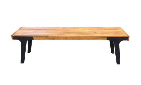 English Elm Christopher Knight Home® - BENCH( Acacia Wood Outdoor Dining Table for 6 with Rust‑Resistant Metal Legs, UV Treated Teak Finish, 300 lb Capacity 74323.00