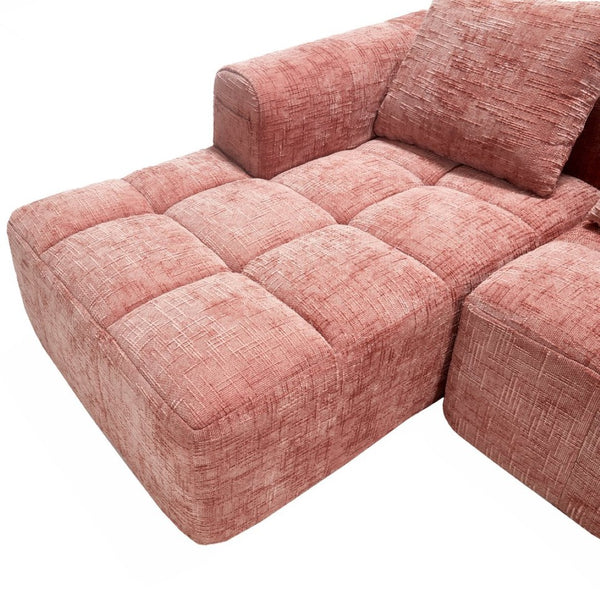 English Elm United Modern Chenille 98.42-Inch L-Shaped Modular Sectional Sofa With Chaise & Side Pockets P1 W1568S00148-GIGA