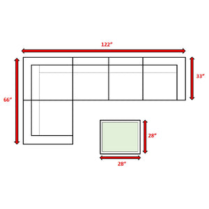 English Elm Fully Assembled 4-Person Rattan Wicker Outdoor Seating Set With Cushions & Glass Coffee Table B120S00253