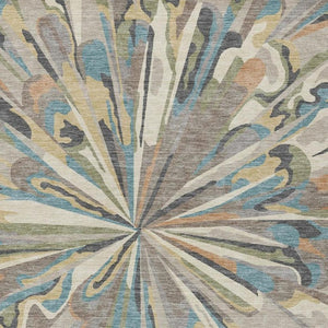 8x10 Abstract Polyester Area Rug Stain Resistant for Indoor Outdoor Living Spaces