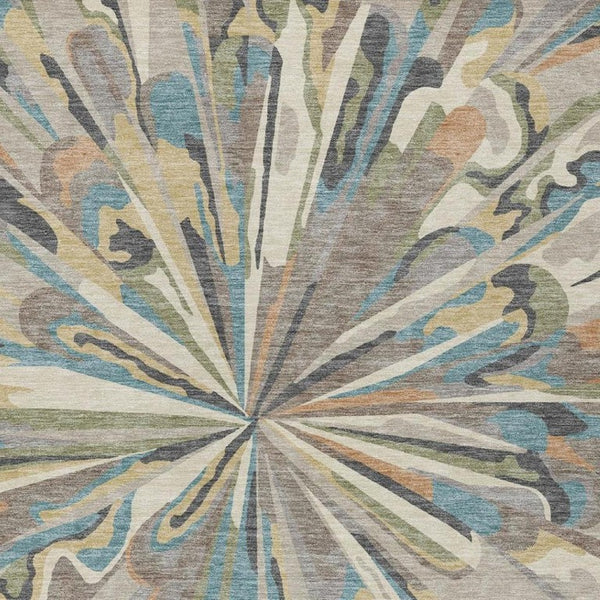 8x10 Abstract Polyester Area Rug Stain Resistant for Indoor Outdoor Living Spaces