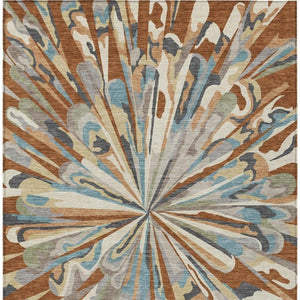 5x8 Abstract Polyester Area Rug Washable Stain Resistant Indoor Outdoor Patio Decor