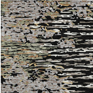 9 X 12 Abstract Polyester Area Rug Washable for Indoor Outdoor Patio Use