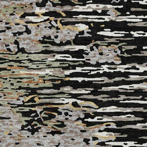9 X 12 Abstract Polyester Area Rug Washable for Indoor Outdoor Patio Use