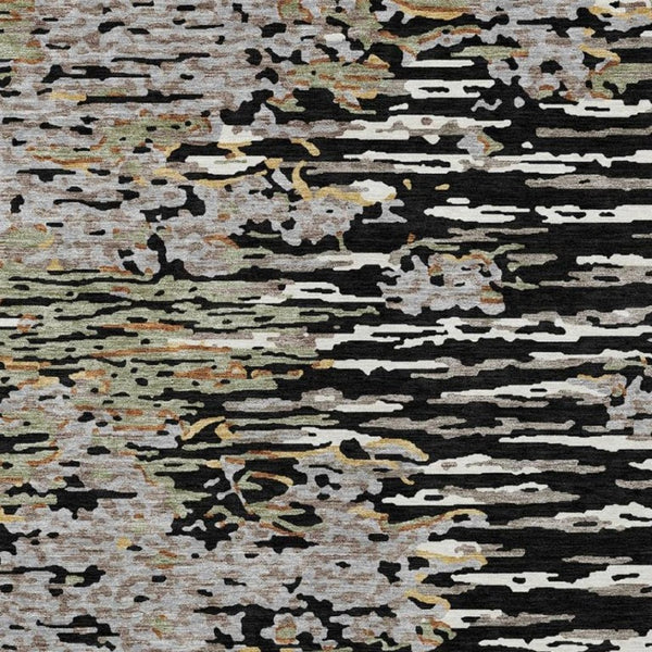 10 Ft X 14 Ft Abstract Polyester Indoor Outdoor Rug Washable Stain Resistant