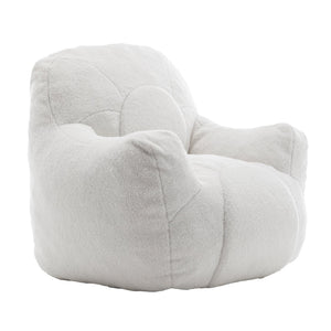 English Elm Bean Bag Chair With Memory Foam - Plush Teddy Upholstery For Cozy Relaxation In Any Space! W2200P247712