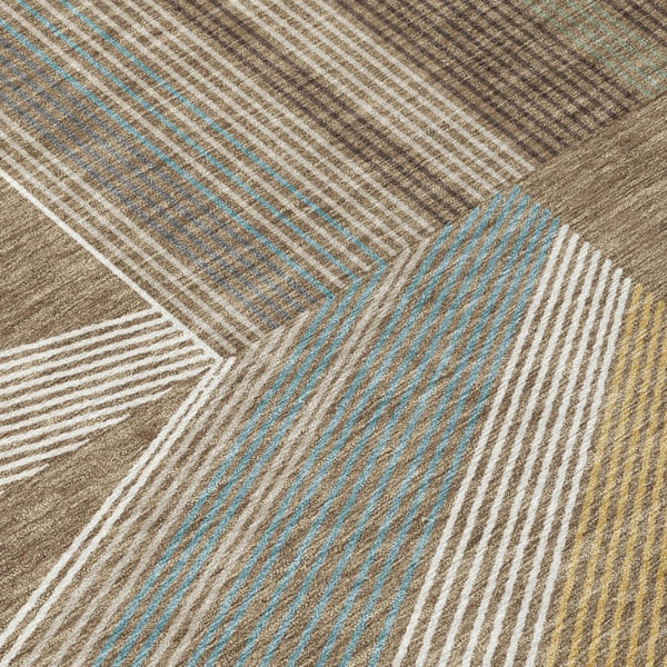 8x10 Geometric Polyester Area Rug Washable Stain Resistant for Patio and Living Room