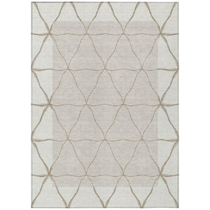HomeRoots 9 X 12 Washable Geometric Polyester Area Rug for Patio Porch Living Room or Bedroom 743562