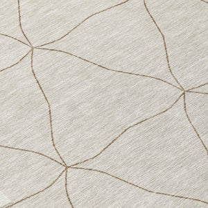 9 X 12 Washable Geometric Polyester Area Rug for Patio Porch Living Room or Bedroom