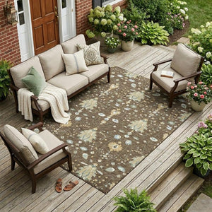 8 X 10 Oriental Polyester Area Rug Washable Indoor Outdoor Stain Resistant Decor