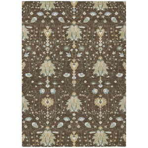 HomeRoots 8 X 10 Oriental Polyester Area Rug Washable Indoor Outdoor Stain Resistant Decor 743579