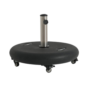 English Elm Wheelie Concrete Filled Resin Patio Umbrella Base with Rolling Wheels for Outdoor Use N775P407231B