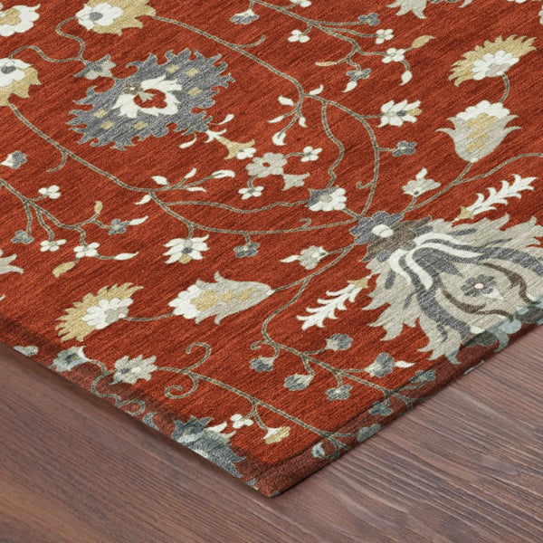 8 X 10 Oriental Area Rug Washable Polyester Stain Resistant Indoor Outdoor Patio