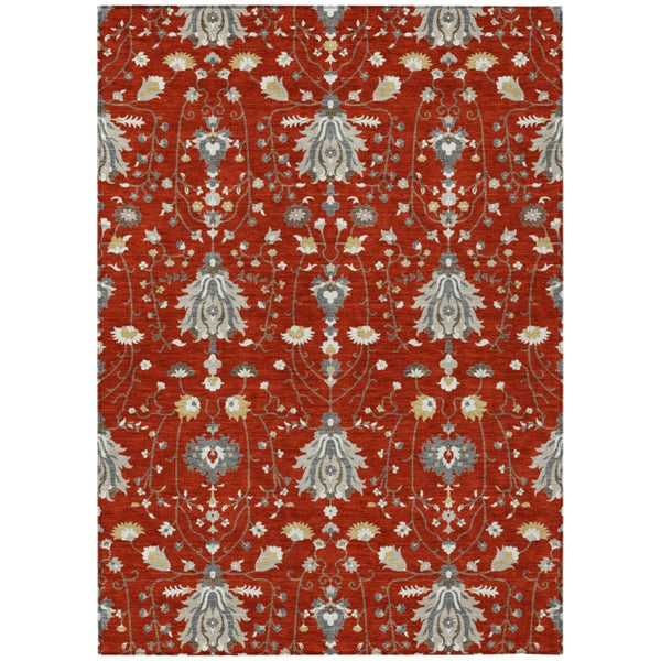 HomeRoots 9 X 12 Oriental Polyester Area Rug Indoor Outdoor Stain Resistant Classic Design 743610