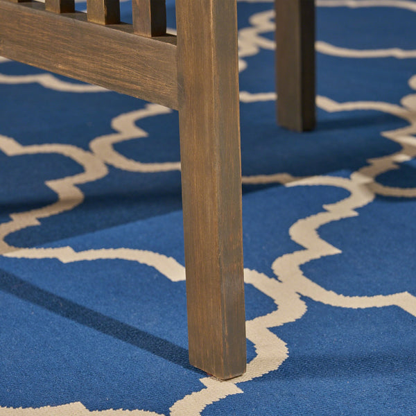 English Elm Christopher Knight Home® - CASA Acacia Dining Chair Set with Water-Resistant Cushions, Durable Solid Wood Patio Seating, Stylish Slat Design Grey+Cream 61720.00GCRM