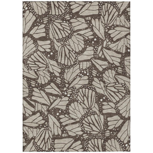 HomeRoots 8x10 Animal Print Polyester Area Rug Stain Resistant Washable Patio or Living Room 743735