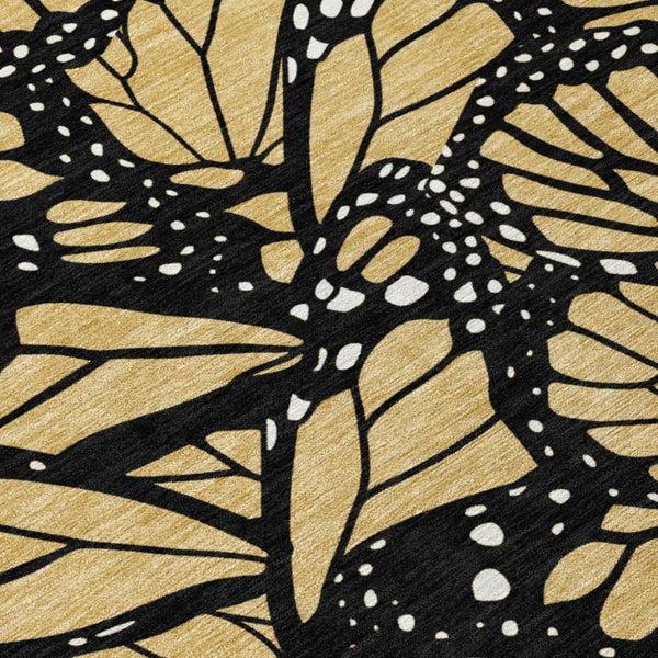 8 Foot Round Animal Print Polyester Area Rug Washable for Patio or Family Room