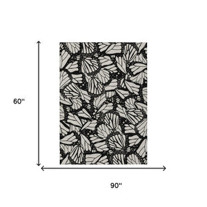5x8 Polyester Animal Print Area Rug Washable Stain Resistant Indoor Outdoor Use