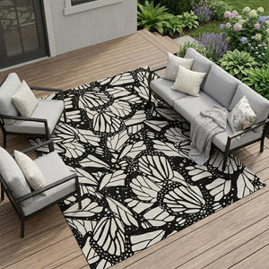 8x10 Polyester Animal Print Area Rug Washable Stain Resistant Indoor Outdoor Use