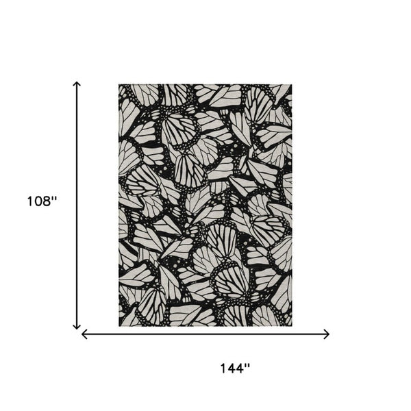 9x12 Polyester Animal Print Area Rug Washable Stain Resistant Indoor Outdoor Use
