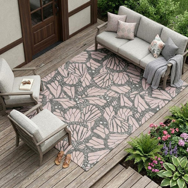 8 Ft X 10 Ft Animal Print Polyester Area Rug Stain Resistant for Patio or Living Room