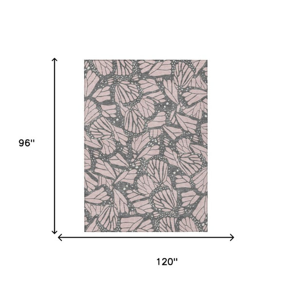 8 Ft X 10 Ft Animal Print Polyester Area Rug Stain Resistant for Patio or Living Room