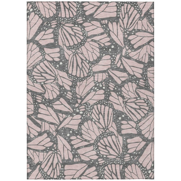 HomeRoots 9x12 Animal Print Polyester Area Rug Washable Stain Resistant Indoor Outdoor Use 743778