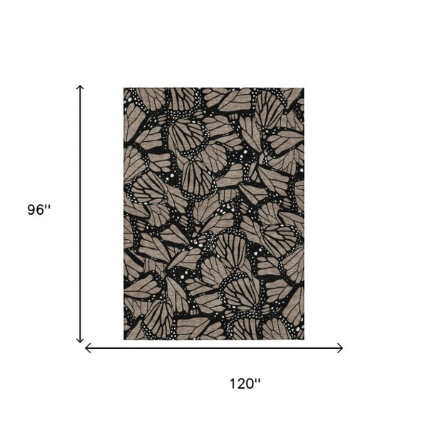 8 X 10 Animal Print Polyester Area Rug Washable Stain Resistant Indoor Outdoor