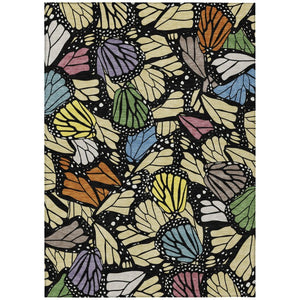 HomeRoots 8 X 10 Wheat Gold Animal Print Polyester Area Rug Washable for Patio or Living Room 743795