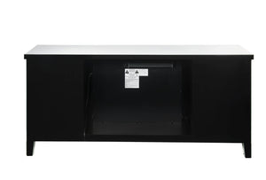 English Elm Noralie Mirrored Fireplace Tv Stand with Led Electric Insert and Glam Diamond Accents B2726P446670