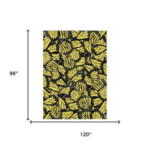 8 X 10 Animal Print Polyester Area Rug Stain Resistant Washable Indoor Outdoor