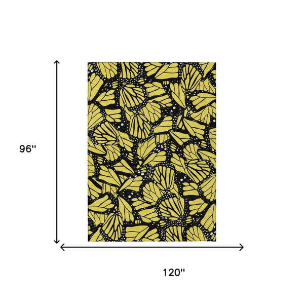 8 X 10 Animal Print Polyester Area Rug Stain Resistant Washable Indoor Outdoor