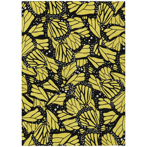 HomeRoots 9x12 Animal Print Polyester Area Rug Washable Stain Resistant for Patio or Living Room 743802