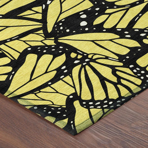 9x12 Animal Print Polyester Area Rug Washable Stain Resistant for Patio or Living Room