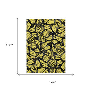 9x12 Animal Print Polyester Area Rug Washable Stain Resistant for Patio or Living Room
