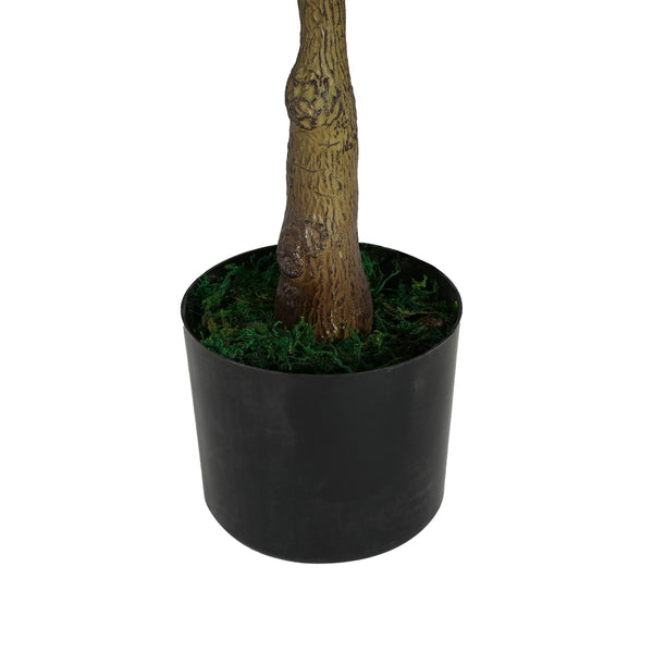 English Elm Christopher Knight Home® - 51" Lifelike Artificial Ficus Tree In Black Pot - Perfect Indoor Décor For Low-Maintenance Elegance N772P286769G