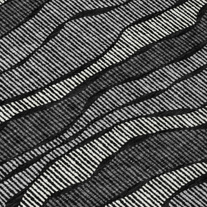8 Ft Round Striped Polyester Area Rug Washable Indoor Outdoor Patio Porch Use
