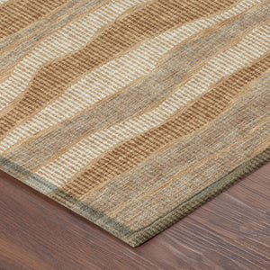 8 X 10 Striped Washable Polyester Area Rug for Indoor Outdoor Patio Living Spaces