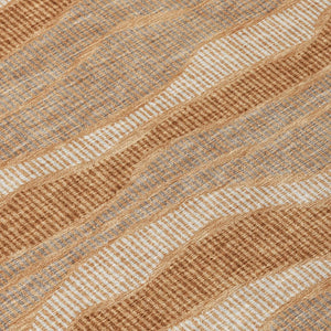 8 X 10 Striped Washable Polyester Area Rug for Indoor Outdoor Patio Living Spaces
