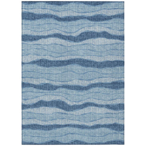 HomeRoots 10 X 14 Striped Polyester Indoor Outdoor Rug Washable Stain Resistant Patio Porch 743882