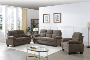 English Elm Summerton Plush Chenille Sofa with Pillow-Top Arms, Foam-Encased Coil Support, Removable Backrest Brown 31 L x 77 W x 15 H B078P349526