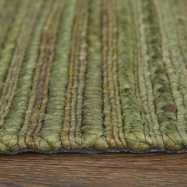 Handwoven Jute Area Rug with Fringe Artisan Natural Fiber Bohemian Living Room Floor Accent