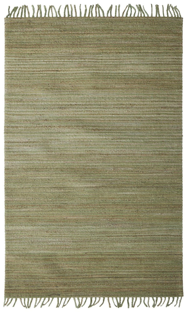 HomeRoots Handwoven Jute Area Rug with Fringe Artisan Natural Fiber Bohemian Living Room Floor Accent 5' x 8' 743915