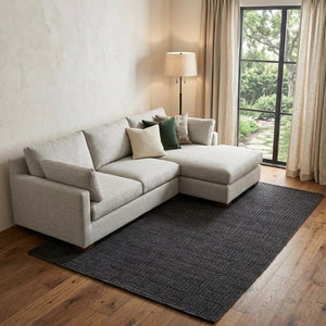 Hand Knotted Wool Area Rug Stain Resistant Artisan Woven for Living Room and Bedroom