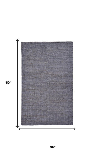5 X 8 Hand Woven Jute Area Rug Artisan Crafted Casual Accent for Living Room