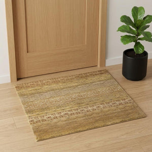2x3 Hand Knotted Wool Geometric Area Rug Stain Resistant Artisan Crafted Accent