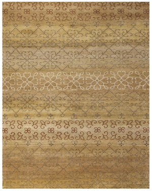 HomeRoots 2x3 Hand Knotted Wool Geometric Area Rug Stain Resistant Artisan Crafted Accent 743944